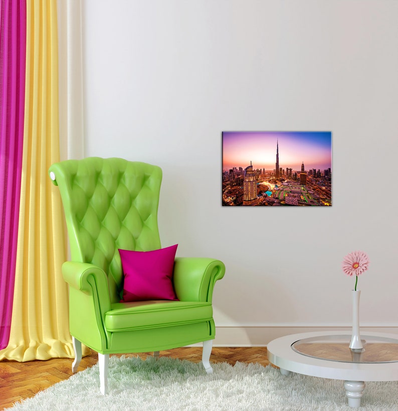 Dubai Canvas Wall Art Dubai Skyline Dubai Wall Art Dubai Etsy