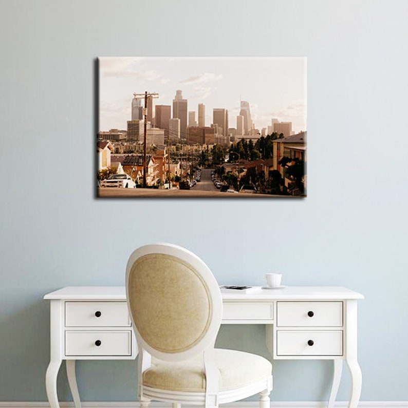 Downtown Los Angeles Canvas Art Canvas Wall Art Canvas Los Etsy