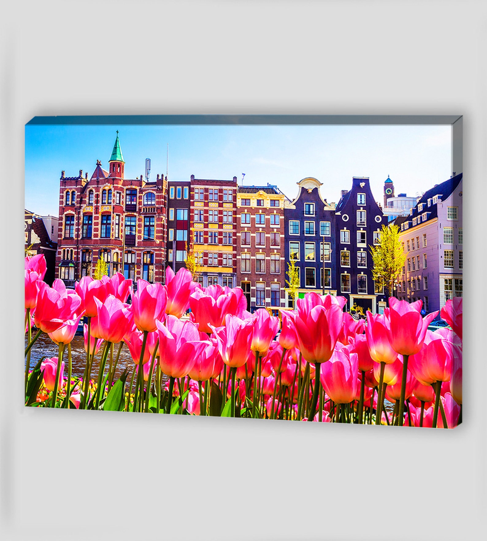 Canvas Wall Art Amsterdam Skyline Amsterdam Wall Art Etsy