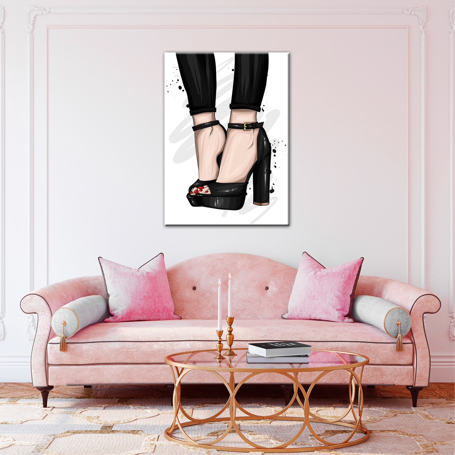 Fashion Wall Art Canvas Wall Art Fashion Canvas Fashion Etsy