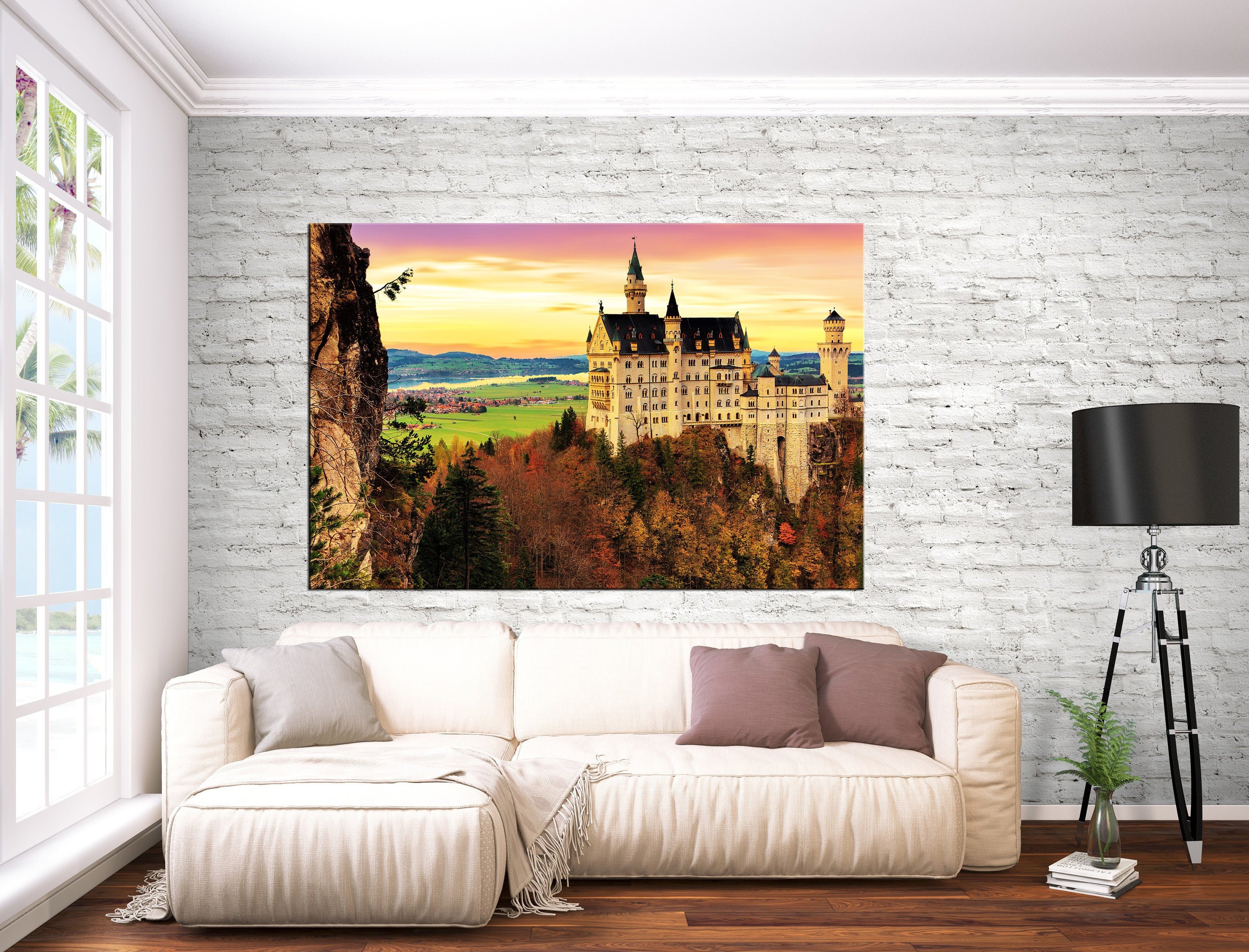 Neuschwanstein Castle Canvas Art Canvas Wall Art Germany Wall Etsy