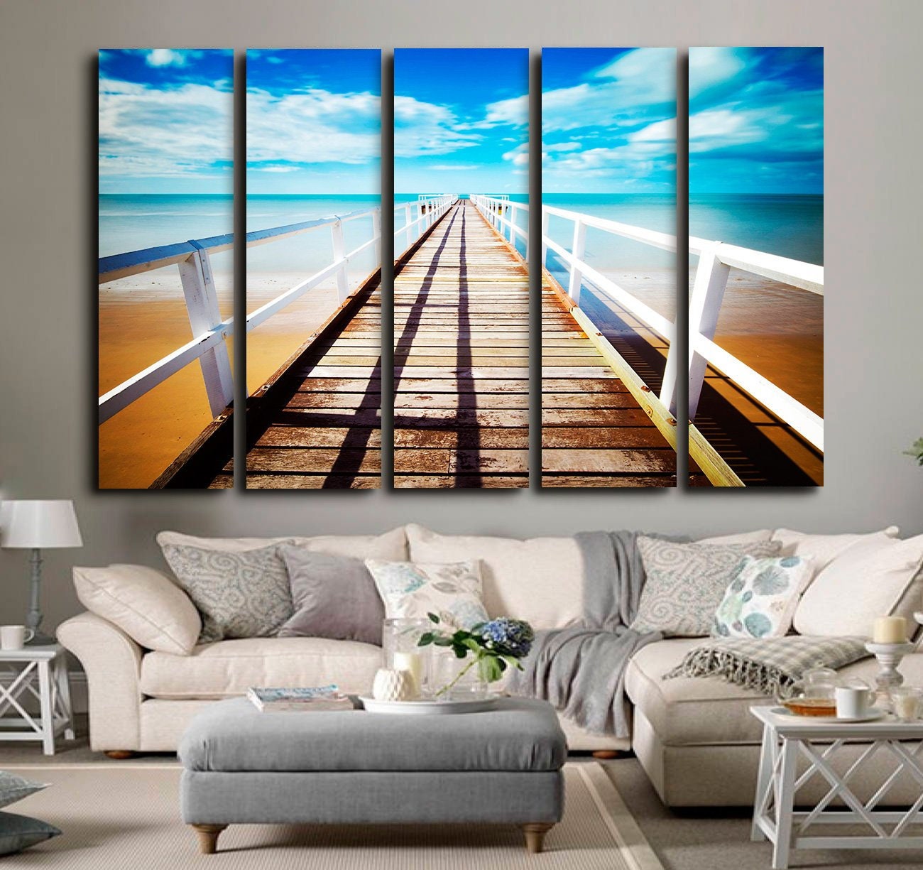 Pier Ocean Canvas Canvas Wall Art Canvas Art Pier Ocean Prints | Etsy