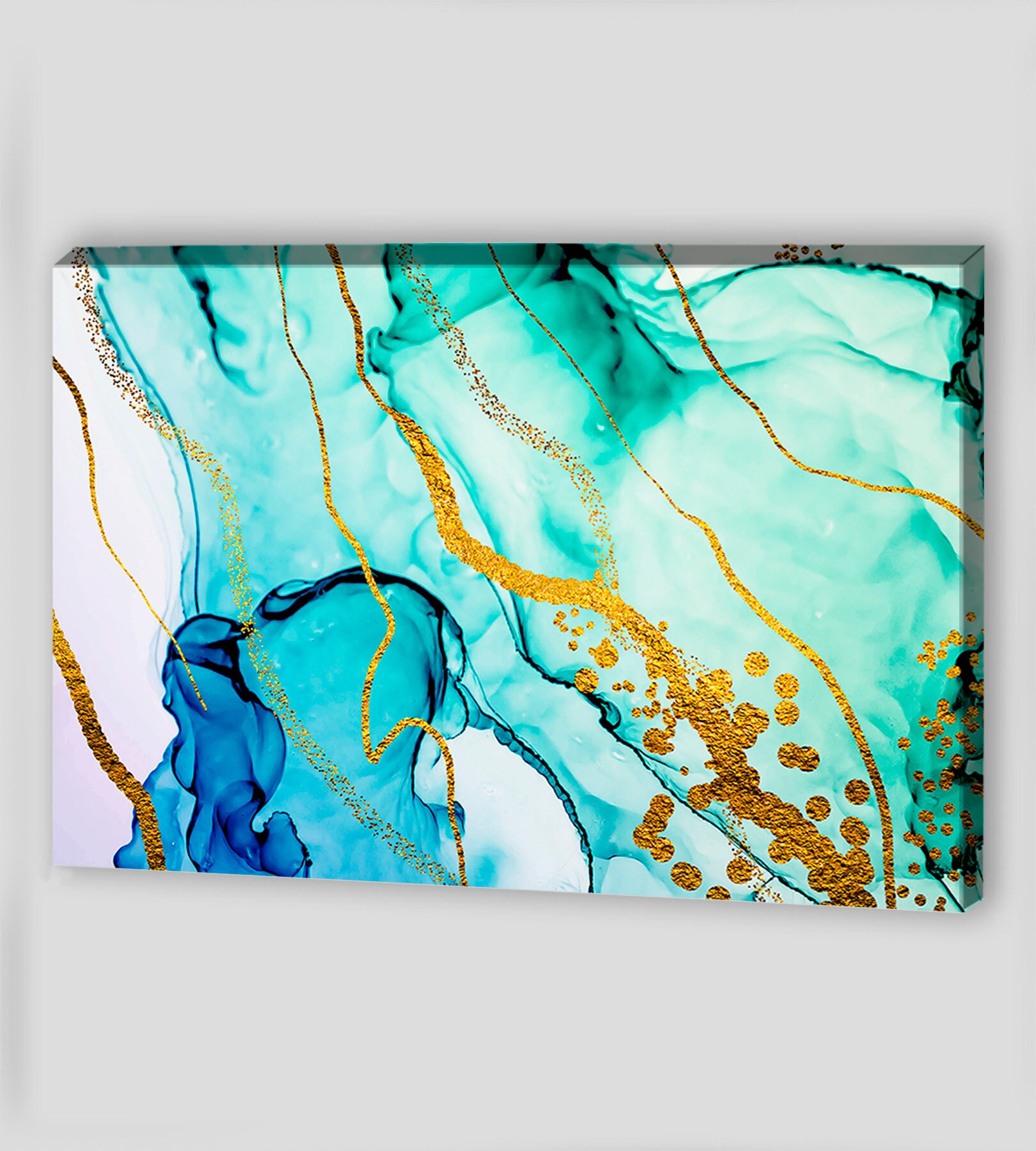 Canvas Wall Art Marble Abstract Canvas Art Gold Marble Art Etsy