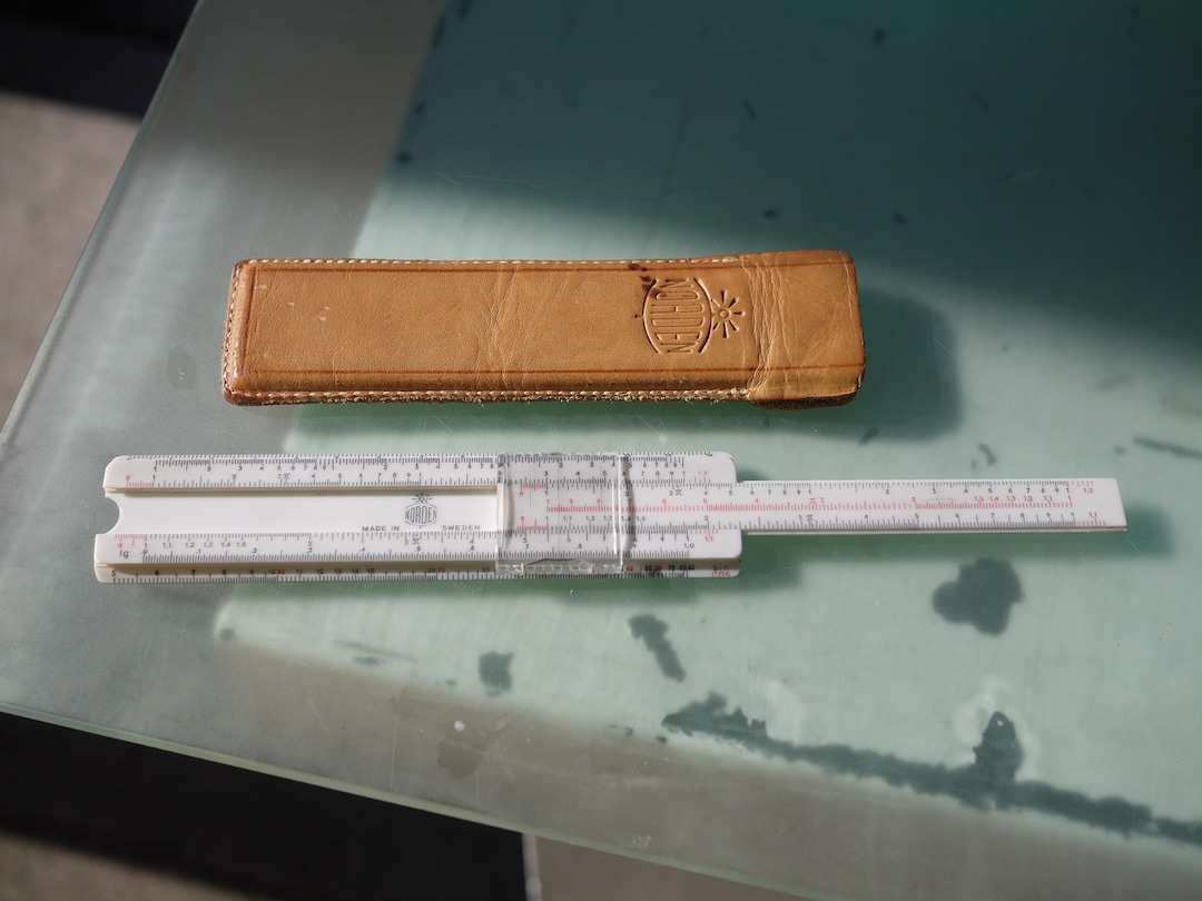 Norden Slide Rule With Leather Case / Made in Sweden / Compact / Slide ...