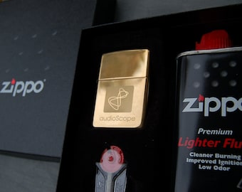 Zippo audioScope / Audioscope Vintage Hifi / goldfarben / OVP & Zubehör
