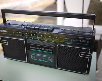 Philips D 8060 / Stereo Radiorecorder / ! Bastlergerät: Riemen müssen getauscht werden ! 80er Jahre / Boombox