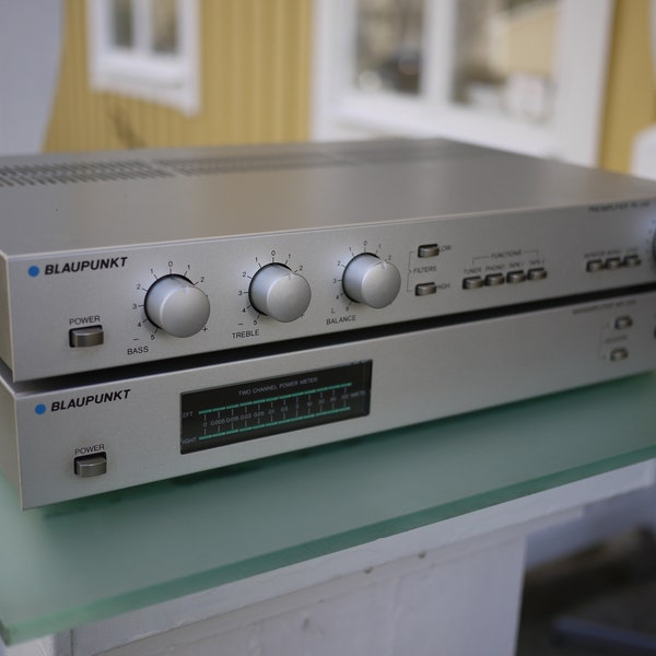 Blaupunkt PA-240 & Blaupunkt MA-240 / preamplifier and power amplifier / phono / vintage hifi amplifier / high-end preamp + poweramp / 70s 80s