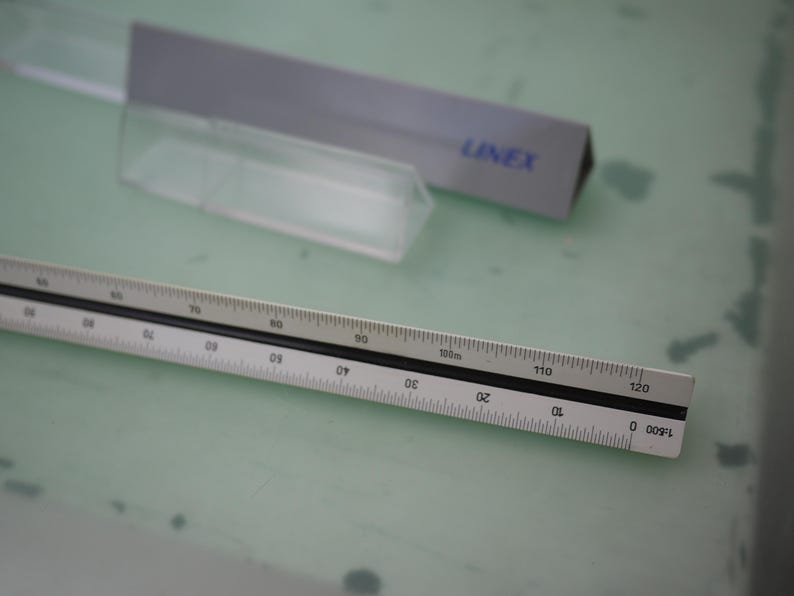 Linex Technical Ruler Linex Triangular Ruler 30 Cm / Reduction Scale / Made in Denmark ...