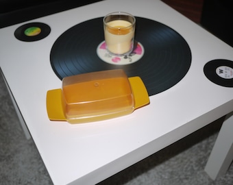Jonas Butter Dish / Design: Per Bjelving / Yellow-orange / 1970s