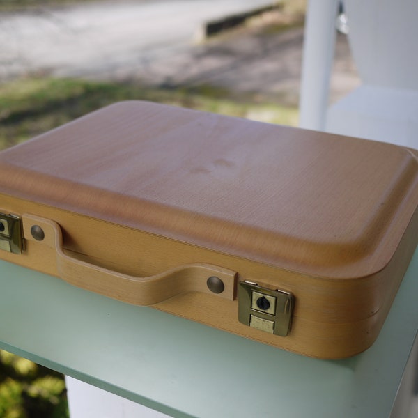 Åryform wooden suitcase / åryform wooden briefcase / 1980s / made in Sweden / BRIO