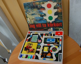 Klee Board Game 9490 " Jag vill ta körkort " / Driving School / 60s / Sweden