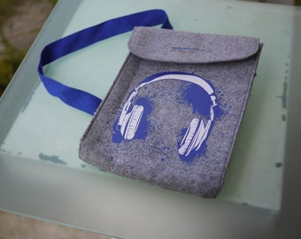 Aeroflot felt headphone bag / Headphone Bag / Russia / Airplane