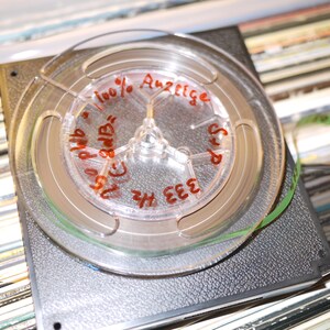 AGFA Test Tonband / 4,75cm / 333Hz / 250 pWb / P&S / Justierband für Tonbandgeräte / Tonbandspule / open Reel / 1970ies / 15cm OVP