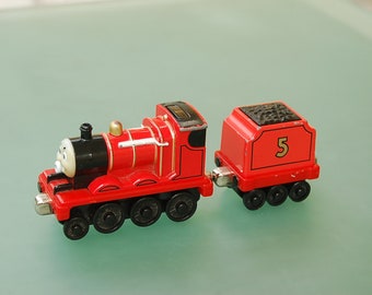 Thomas & Friends James with light, sound plus tender / Thomas the Tank Engine + Friends / Original Gullane Mattel / Diecast / Take&#39;n Play