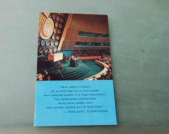 United Nations Vintage Post Card / 1953 / UN Session / Eisenhower / from USA
