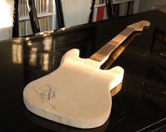 HammerFall autograph from Sweden on guitar body / Jack&Danny guitar neck