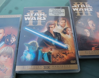 Star Wars I - II - III - DVD Set / Swedish Version / English / deLuxe