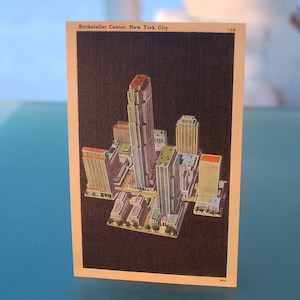 Rockefeller Center Vintage Postcard / Acacia Card Company Broadway New York NYC