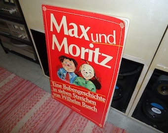 Wilhelm Busch &quot; Max and Moritz - A Boy&#39;s Tale in Seven Pranks &quot; Riesenbuch / Falken Verlag / Bassermann / 1989
