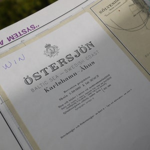 Seekarte System A 822 Ostsee Baltikum / schwedische Küste / Karlshamn - Åhus / 1:50000  / Schweden