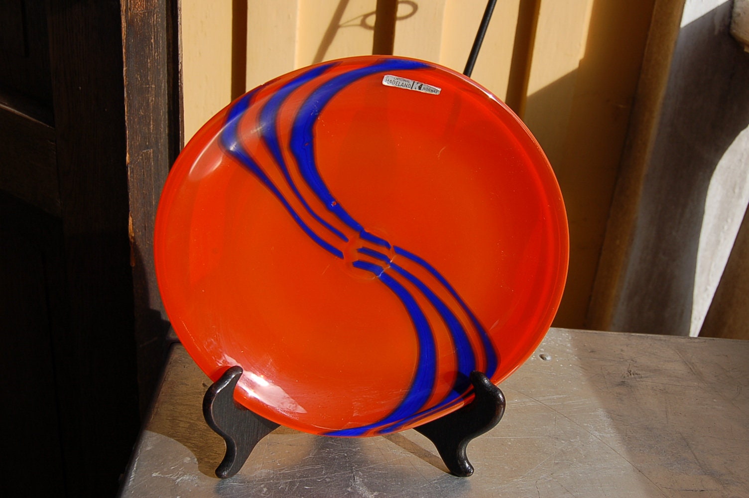 Buy Hadeland Norway Design Plate / Plate / Orange / Blue