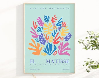 Matisse Flower Print, Matisse Flower Market Print, Abstract Flower, Flower Wall Art, Exhibition Poster, Botanical Wall Art, Matisse Download