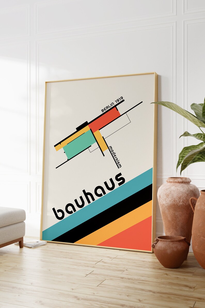Bauhaus Exhibition Print Set, Gallery Wall Art, Modern Poster ...