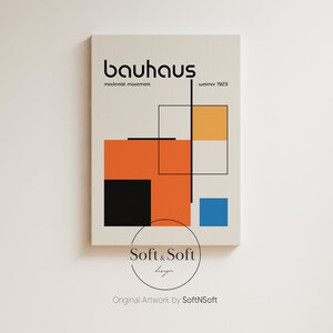 Architecture Print, Bauhaus Exhibition, Modern Wall Art, Minimalist Print, Colorful Wall Art, Digital Download, Trendy Art Print, Wall Decor