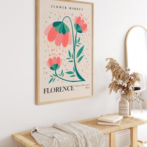 Flower Market Print, Floral Poster, Botanical Wall Art, Florence Art Prints, Digital Download, Matisse Print, Matisse Cut Out Poster