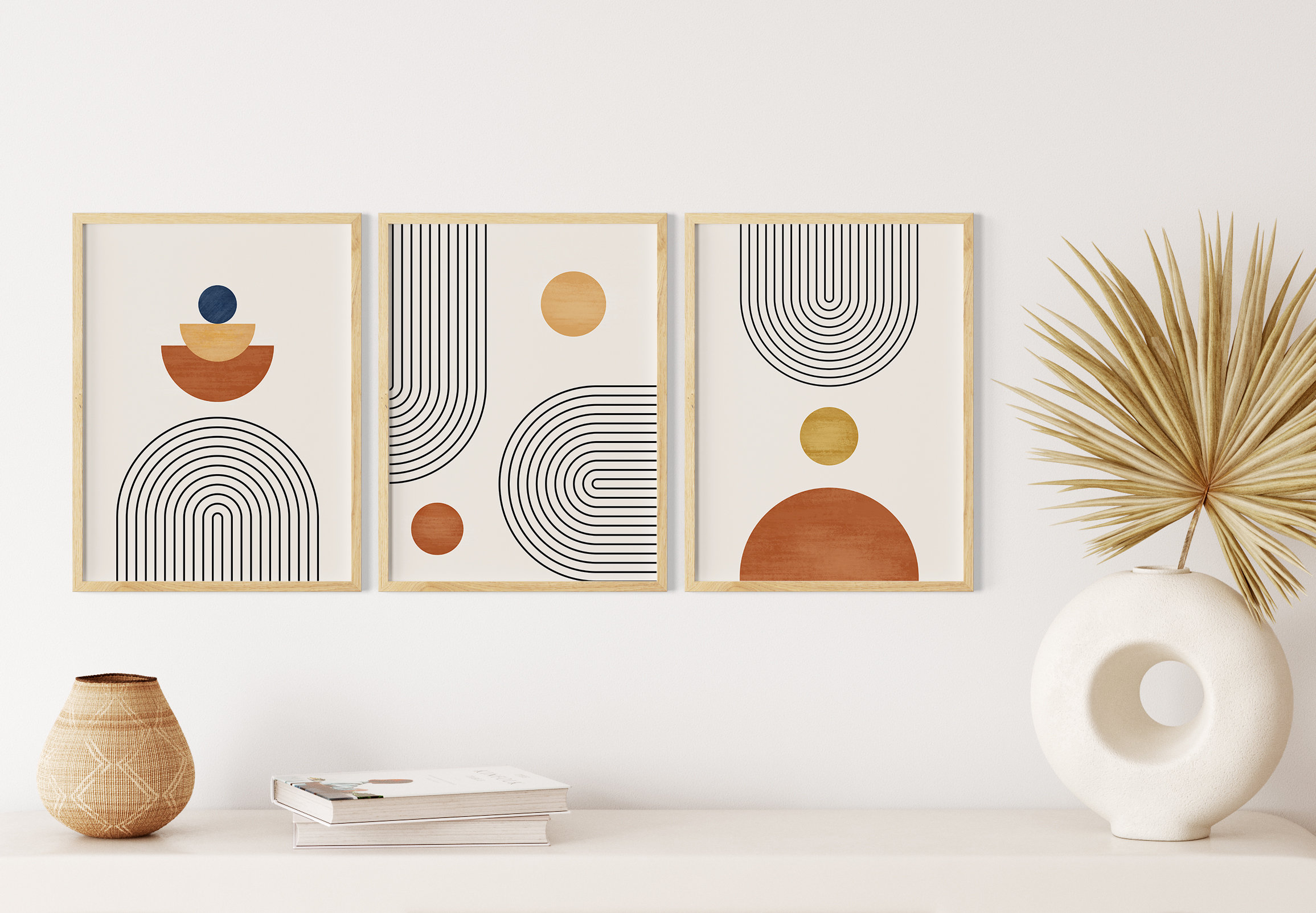 Mid Century Modern Prints Gallery Wall Art Set Abstract - Etsy