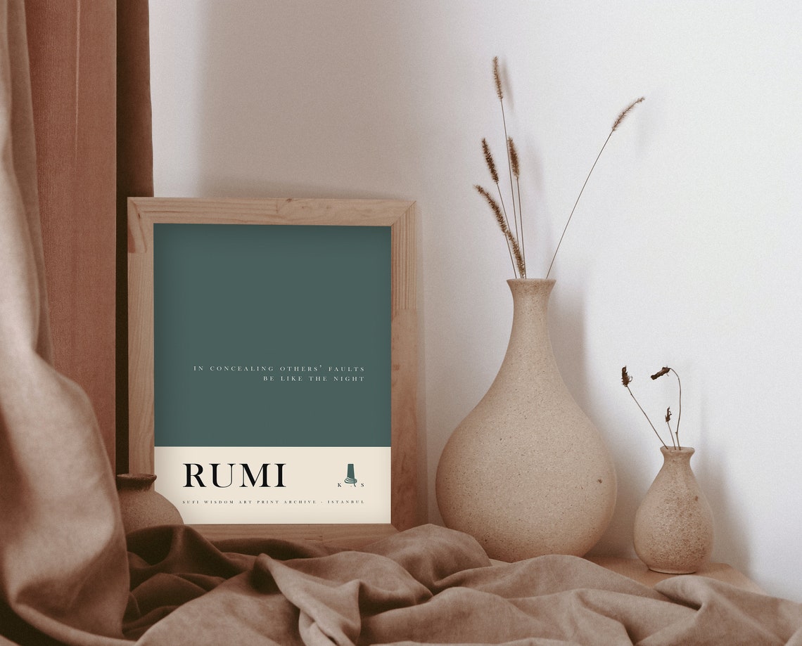 Graphis Rumi Rumi Poetry Wall Art, Set No 4, Sufi Poem Print, Rumi Quote Print ...