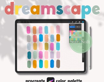 Procreate Color Palette, Vivid Color Swatch, Procreate Drawing Tool, Boho Color Scheme, Digital Palette