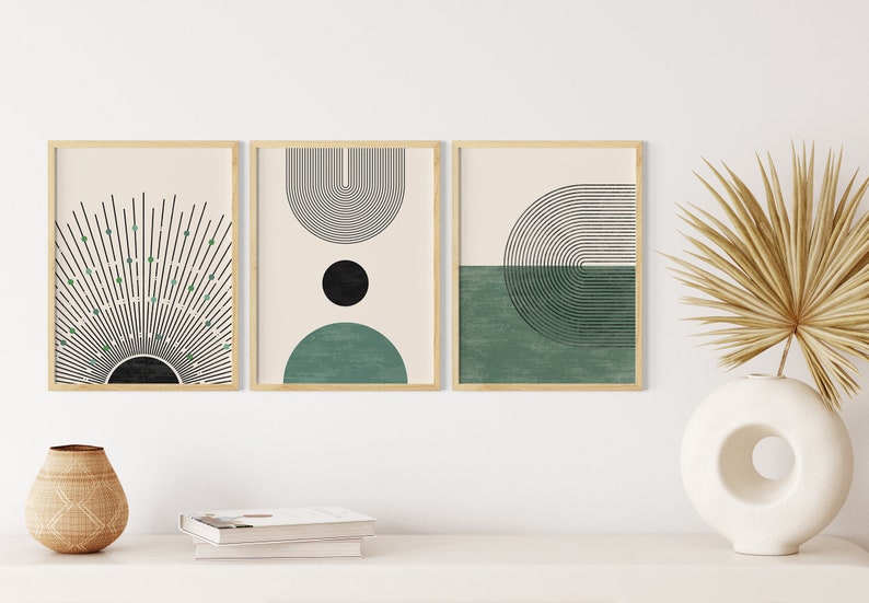 mid-century-modern-art-print-set-of-3-neutral-modern-wall-etsy
