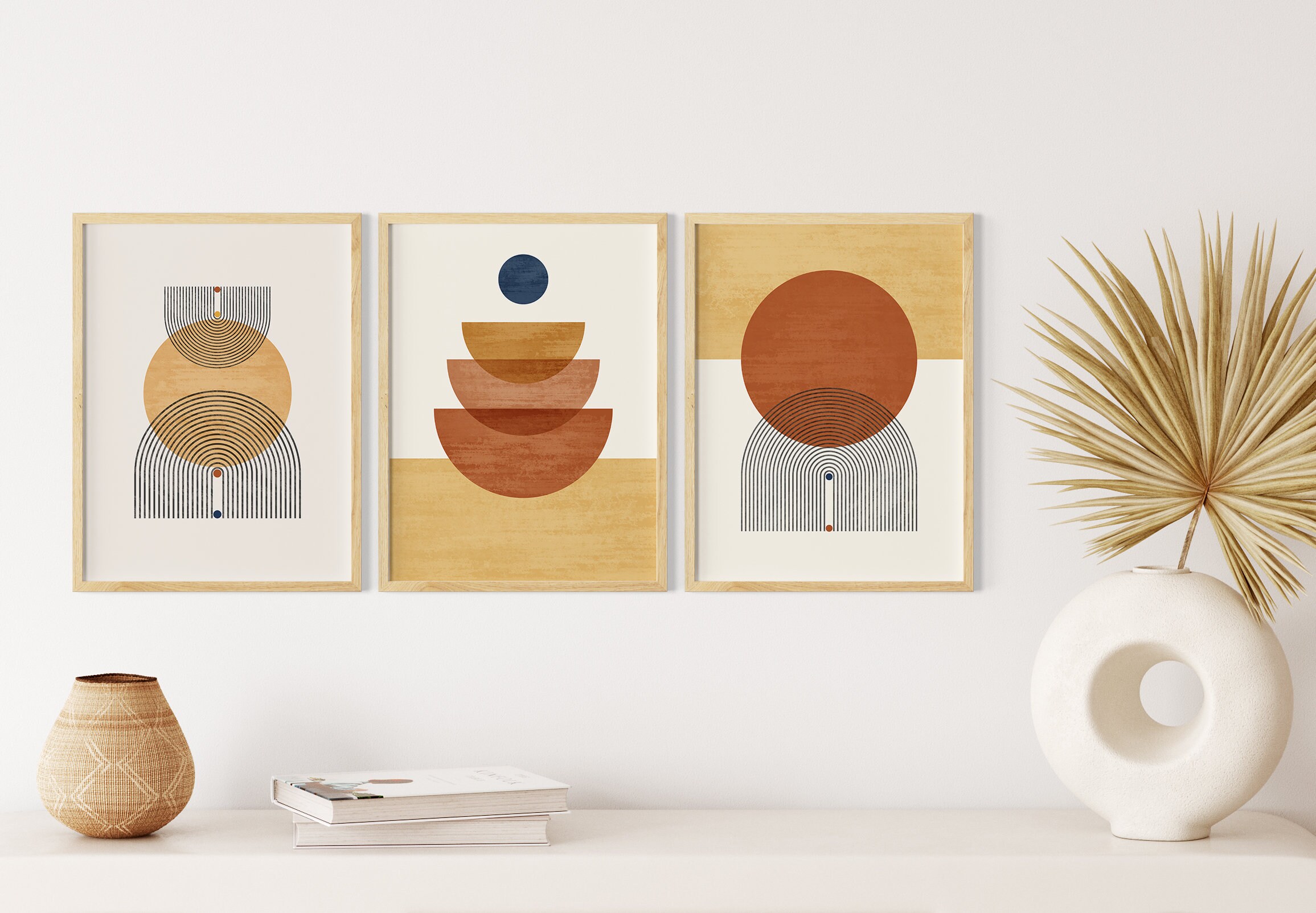 Mid Century Modern Prints Gallery Wall Art Set Abstract - Etsy