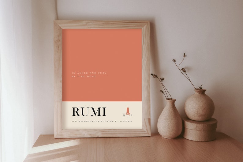Print Pads Rumi Rumi Poem Art Print, Spiritual Prints, Rumi Quote Poster, Pink ...
