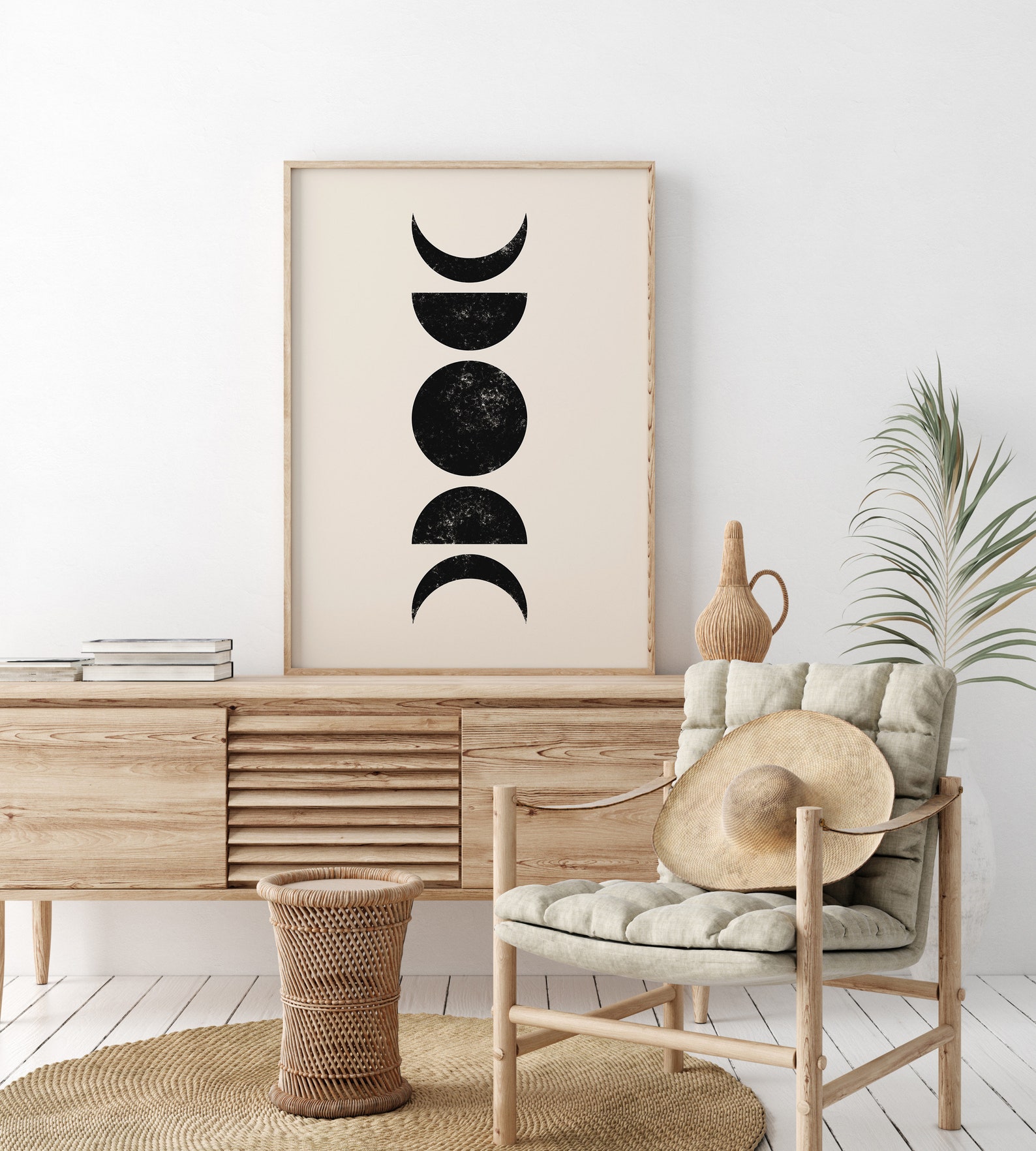 Boho Gallery Wall Art Set, Printable Wall Art, Digital Prints, Mid ...
