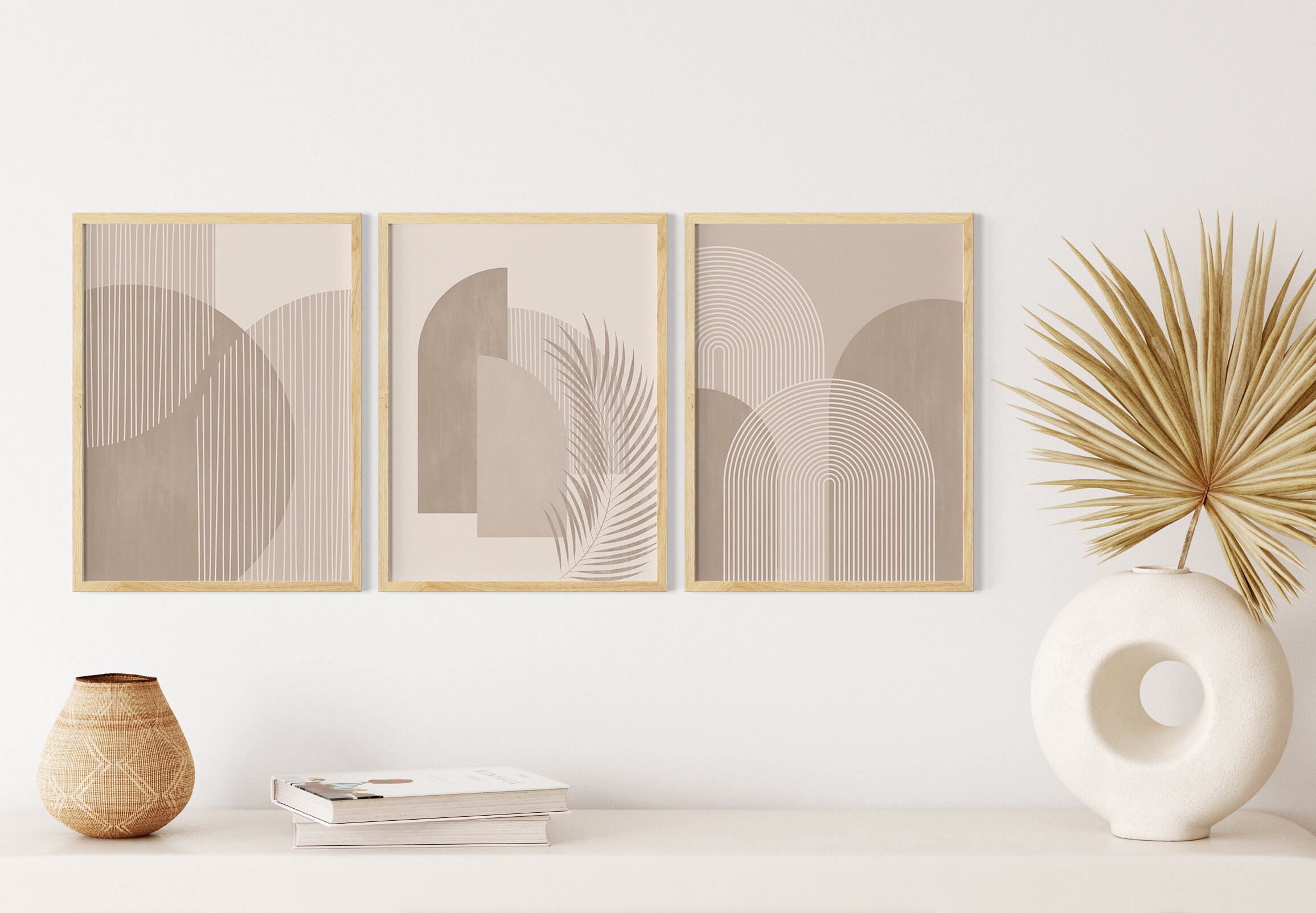 Mid Century Modern, Set of 9 Prints, Neutral Wall Art Set, Gallery Wall ...