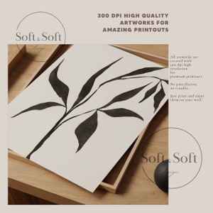 Black & White Abstract Wall Art Set, Scandinavian Home Decor, Boho ...