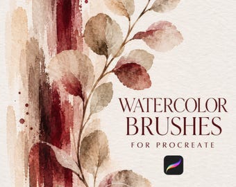 Procreate Watercolor Brush Kit: 40+ Wet Painting Brushes, 100+ Paper Textures & Color Palettes