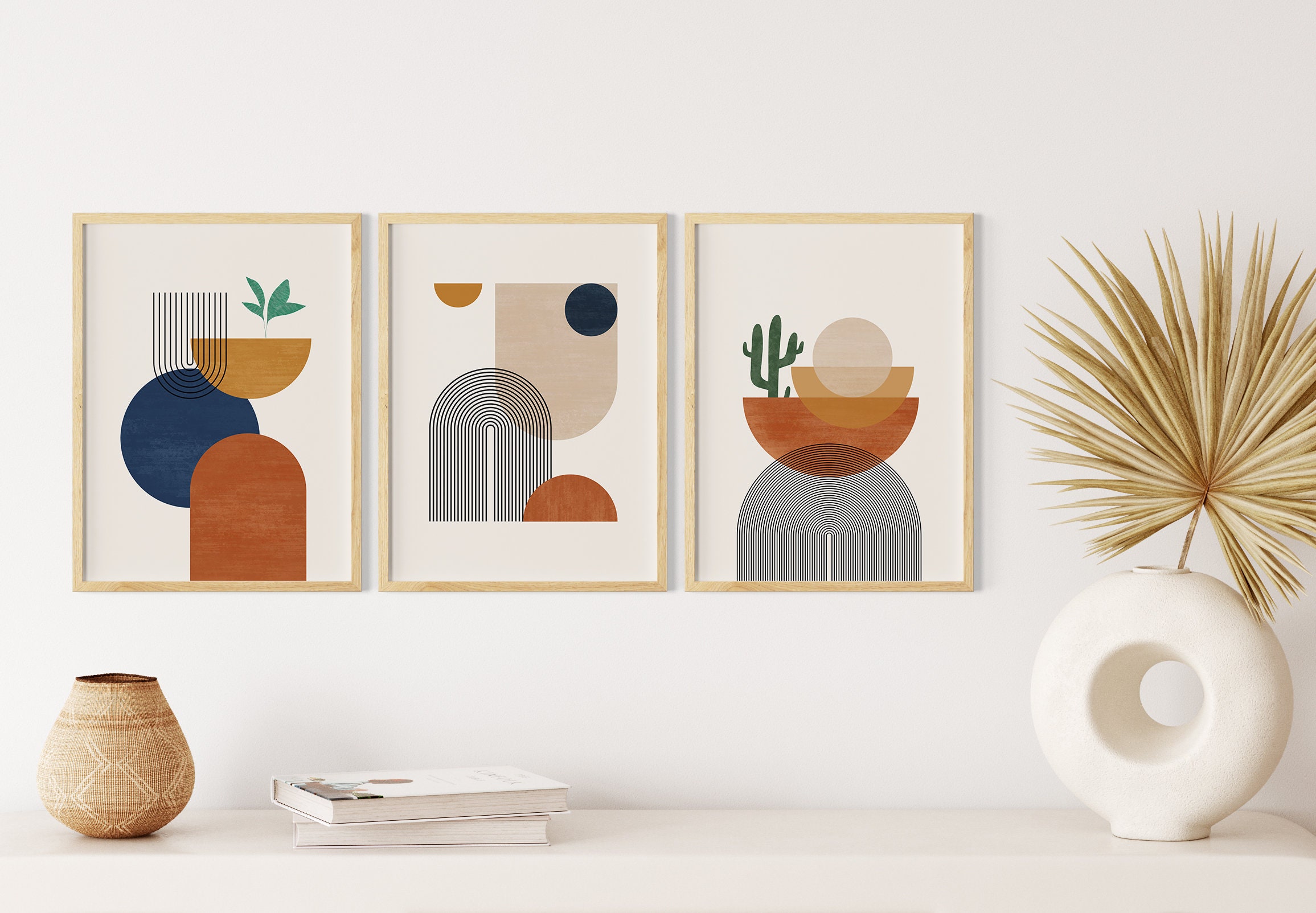 Mid Century Modern Prints Gallery Wall Art Set Abstract - Etsy