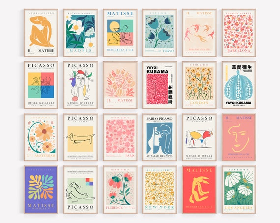 Eclectic Gallery Set Trendy Art Prints 24 Pieces of Posters - Etsy UK