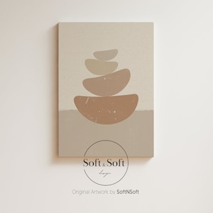 Abstract Boho Print, Neutral Wall Art, Boho Pot Poster, Digital Download, Minimalist Wall Decor, 8x10 Print, Modern Home Decor Ideas