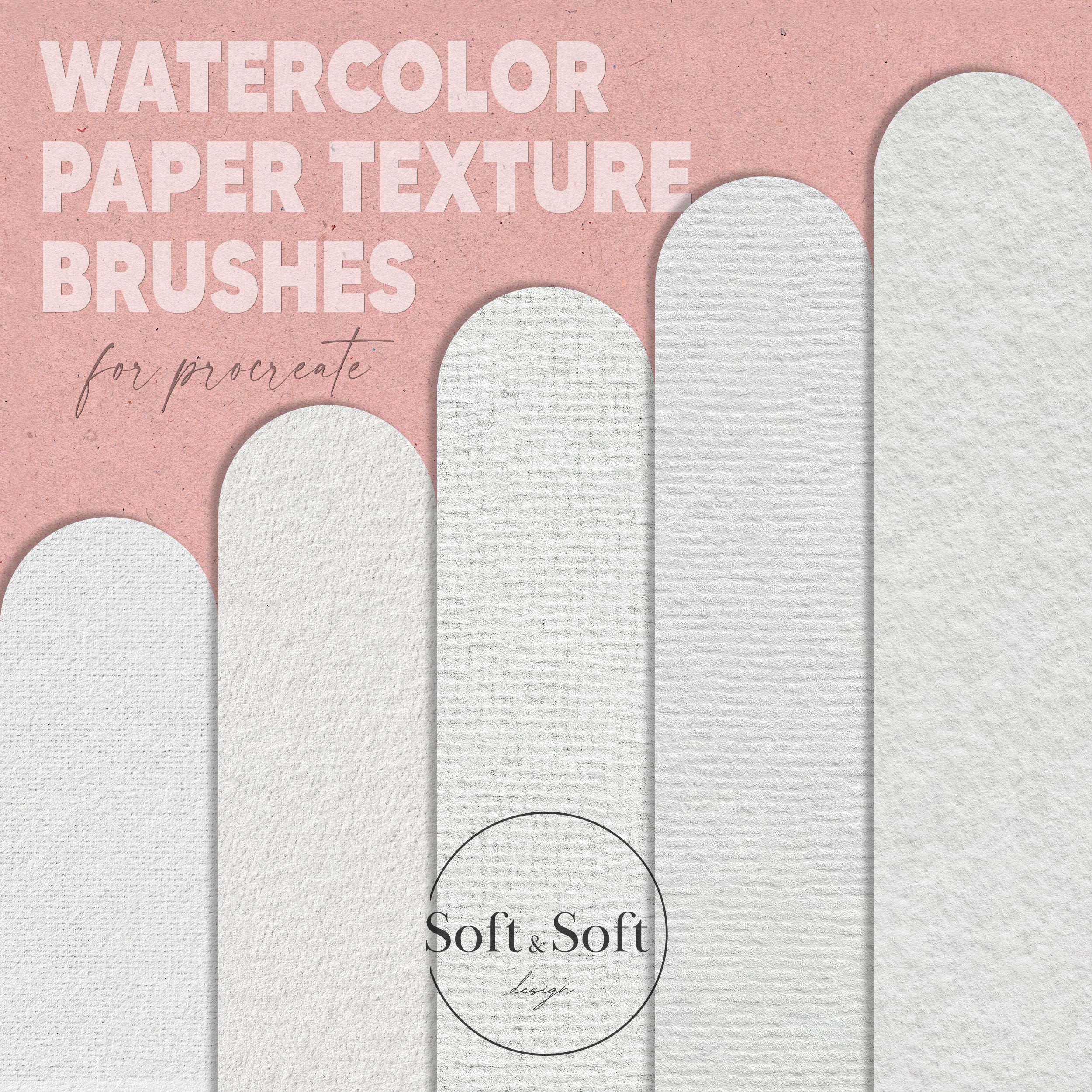 Watercolor & Canvas Paper Texture Brushes for Procreate, Procreate ...