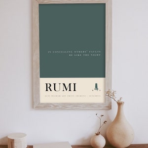 Graphis Rumi Rumi Poetry Wall Art, Set No 4, Sufi Poem Print, Rumi Quote Print ...