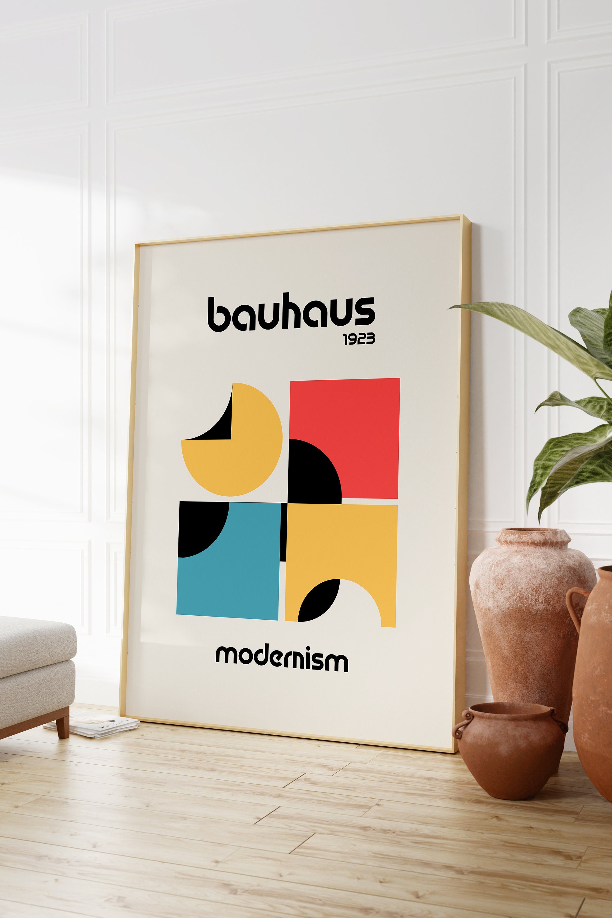 Bauhaus Modern Print Architecture Poster Minimalist Wall - Etsy