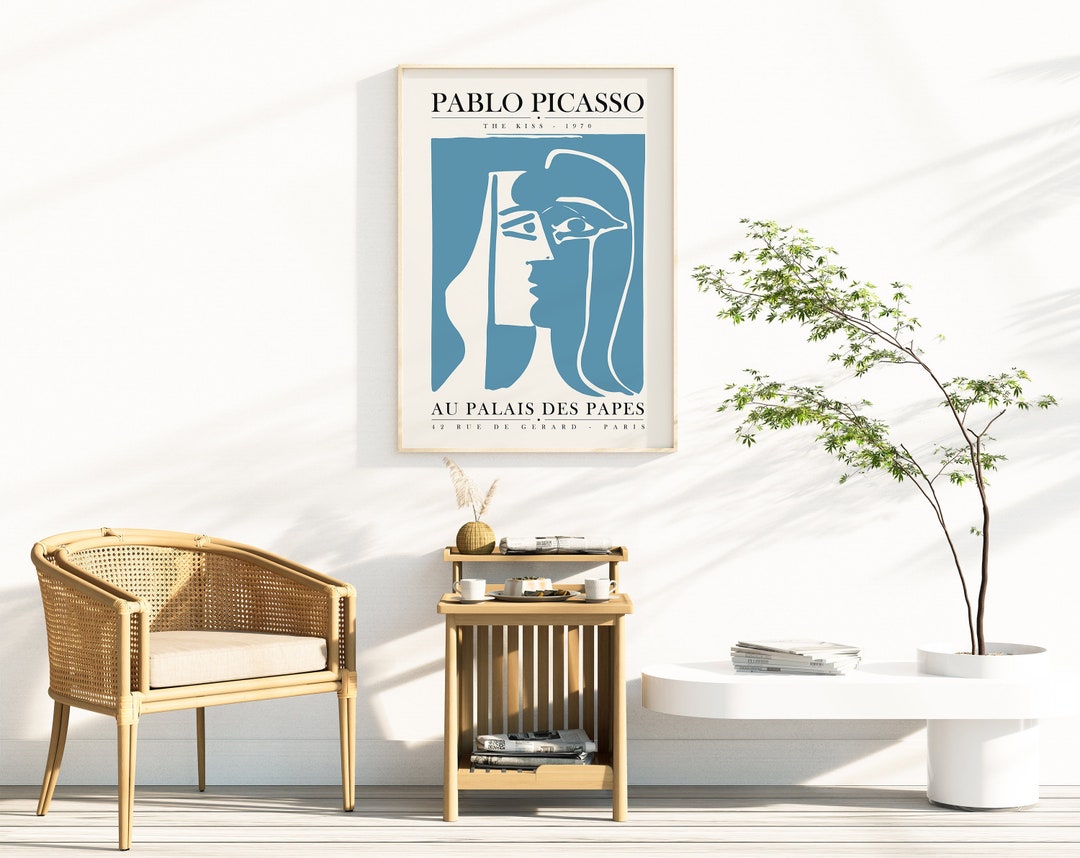 Affiche Picasso, Dessin au trait abstrait, Impression Pablo Picasso, Art mural de l