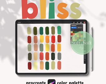 Boho Procreate Color Palette, Bliss Color Palette, Procreate Color Swatch, Cozy Tones Color Palette, Procreate Art, Digital Download