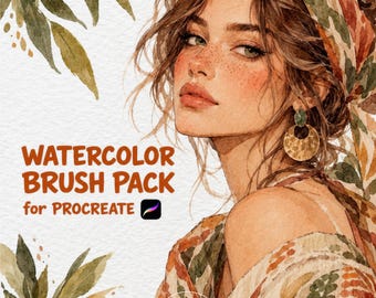 Watercolor Brushes for Procreate: Paper Textures, 50 Color Palettes & 100 Practice Sketches