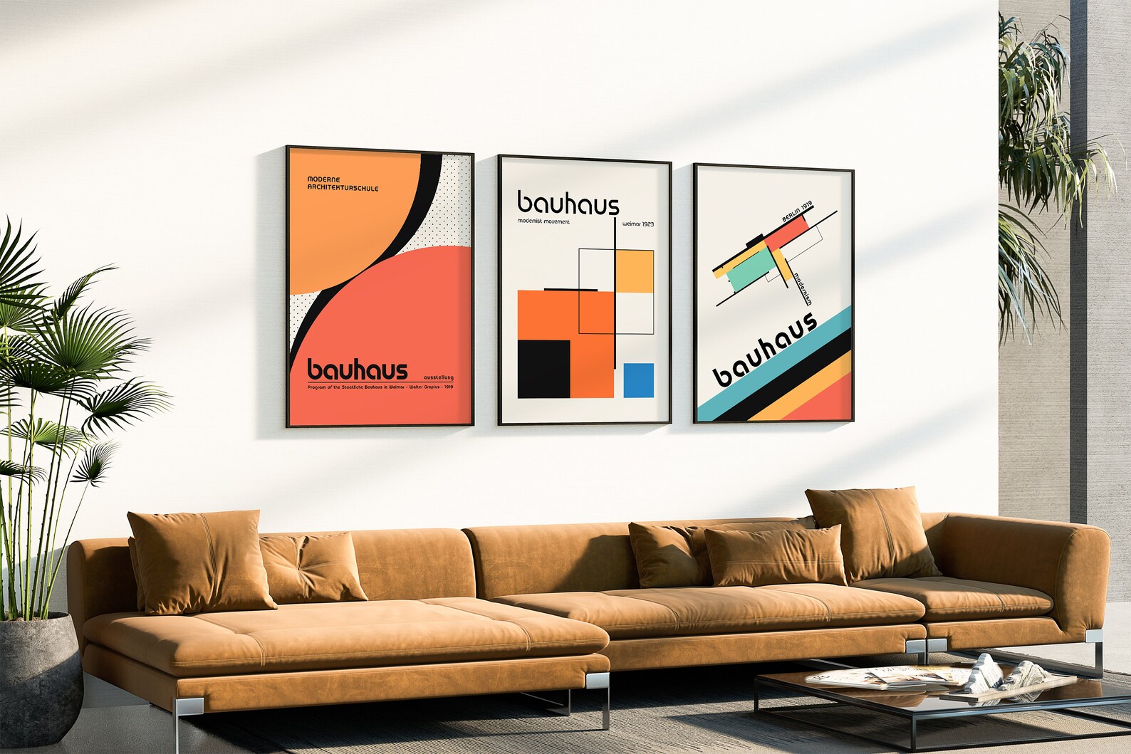Bauhaus Exhibition Print Set, Gallery Wall Art, Modern Poster ...