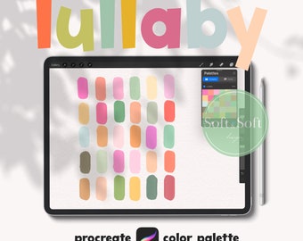 Paleta kolorów Procreate Pastel Boho, Próbka kolorów Procreate, Retro Vibrant Color Picking, Narzędzie Procreate, Kolorowa paleta, Pobieranie cyfrowe